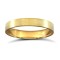 WPFC9Y3-01(F-Q) | 9ct Yellow Gold Premium Weight Flat Court Profile Satin Wedding Ring