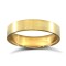 WFC9Y4-01(F-Q) | 9ct Yellow Gold Standard Weight Flat Court Profile Satin Wedding Ring