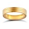 WFC9Y4-06(F-Q) | 9ct Yellow Gold Standard Weight Flat Court Profile Double Groove Wedding Ring