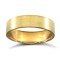 WFC9Y5-01(F-Q) | 9ct Yellow Gold Standard Weight Flat Court Profile Satin Wedding Ring