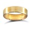 WPFC9Y5-04(F-Q) | 9ct Yellow Gold Premium Weight Flat Court Profile Satin and Bevelled Edge Wedding Ring