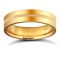 WPFC9Y5-05(R+) | 9ct Yellow Gold Premium Weight Flat Court Profile Centre Groove Wedding Ring