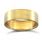WFC9Y6-01(F-Q) | 9ct Yellow Gold Standard Weight Flat Court Profile Satin Wedding Ring