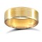 WFC9Y6-04(F-Q) | 9ct Yellow Gold Standard Weight Flat Court Profile Satin and Bevelled Edge Wedding Ring