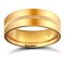 WFC9Y7-05 | 9ct Yellow Gold Standard Weight Flat Court Profile Centre Groove Wedding Ring