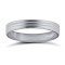 WFCPD3-06(F-Q) | Palladium Standard Weight Flat Court Profile Double Groove Wedding Ring