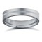 WFCPL4-05(F-Q) | Platinum Standard Weight Flat Court Profile Centre Groove Wedding Ring