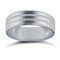 WFCPL6-06(F-Q) | Platinum Standard Weight Flat Court Profile Double Groove Wedding Ring