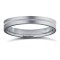 WFL18W3-05 | 18ct White Gold Standard Weight Flat Profile Centre Groove Wedding Ring