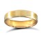 WFL18Y4-04 | 18ct Yellow Gold Standard Weight Flat Profile Satin and Bevelled Edge Wedding Ring