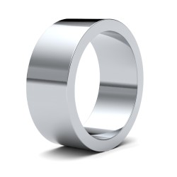 WFLPL8 | Platinum Standard Weight Flat Profile Mirror Finish Wedding Ring