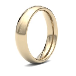 WPCT18Y5(F-Q) | 18ct Yellow Gold Premium Weight Court Profile Mirror Finish Wedding Ring