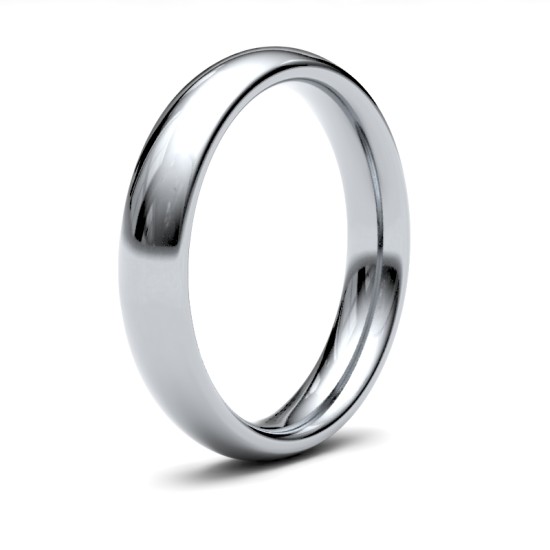 WPCTPL4(R+) | Platinum Premium Weight Court Profile Mirror Finish Wedding Ring