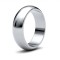 WPDS18W6(R+) | 18ct White Gold Premium Weight D-Shape Profile Mirror Finish Wedding Ring