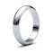 WPDSPL4(R+) | Platinum Premium Weight D-Shape Profile Mirror Finish Wedding Ring