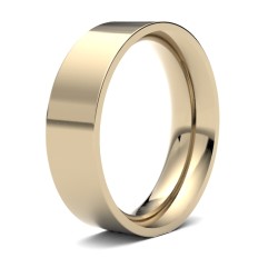 WPFC18Y6(F-Q) | 18ct Yellow Gold Premium Weight Flat Court Profile Mirror Finish Wedding Ring