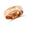 WSC18R6-02(F-Q) | 18ct Rose Gold Standard Weight Court Profile Mill Grain Wedding Ring