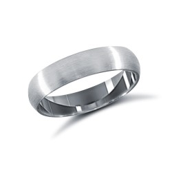 WSC18W4-01-F | 18ct White Gold Standard Weight Court Profile Satin Wedding Ring