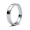 WSC18W4 | 18ct White Gold Standard Weight Court Profile Mirror Finish Wedding Ring