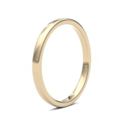 WSC18Y2-F | 18ct Yellow Gold Standard Weight Court Profile Mirror Finish Wedding Ring