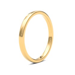WSC22Y2-F | 22ct Yellow Gold Standard Weight Court Profile Mirror Finish Wedding Ring