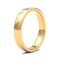WSC22Y4 | 22ct Yellow Gold Standard Weight 4mm Soft Court Profile Mirror Finish Wedding Ring