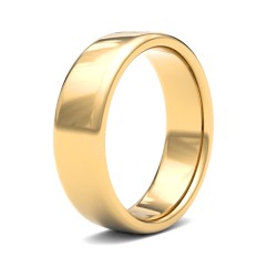 WSC22Y6(F-Q) | 22ct Yellow Gold Standard Weight 6mm Soft Court Profile Mirror Finish Wedding Ring