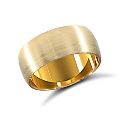 WSC22Y8-01 | 22ct Yellow Gold Standard Weight 8mm Soft Court Profile Satin Wedding Ring