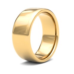 WSC22Y8 | 22ct Yellow Gold Standard Weight 8mm Soft Court Profile Mirror Finish Wedding Ring