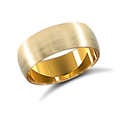 WSC9Y7-01 | 9ct Yellow Gold Standard Weight Court Profile Satin Wedding Ring