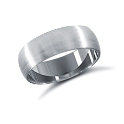 WSCPD6-01(F-Q) | Palladium Standard Weight Court Profile Satin Wedding Ring