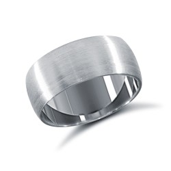 WSCPL8-01 | Platinum Standard Weight Court Profile Satin Wedding Ring