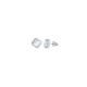 925 Silver Rhodium Clover Stud Earrings MOP